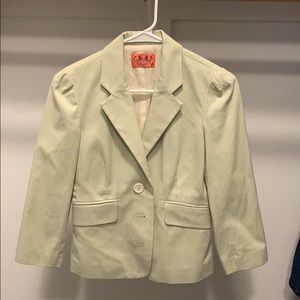 Juicy green and cream stripe blazer